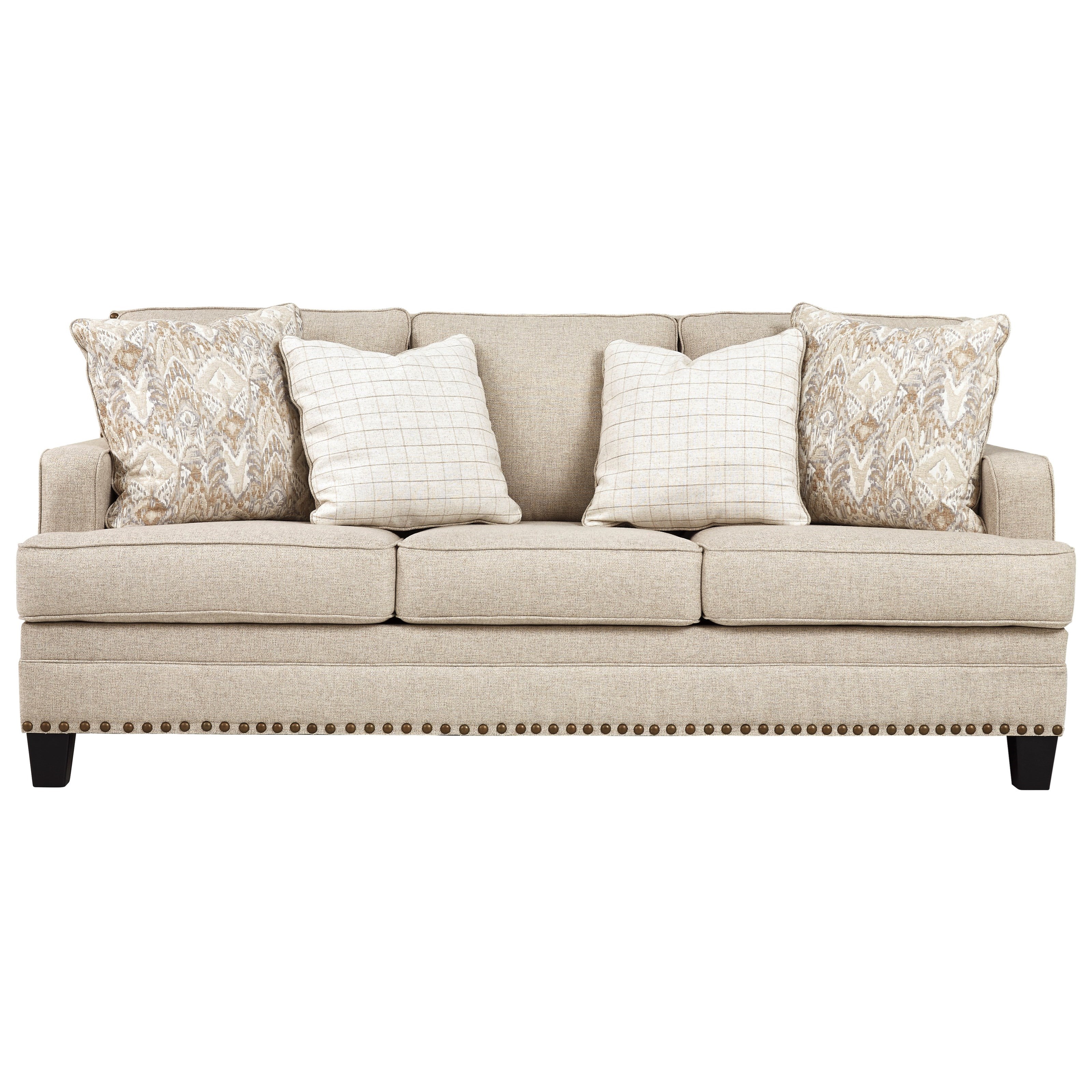 Benchcraft by Ashley Claredon Transitional Sofa with Nailhead Trim Royal Furniture Sofas